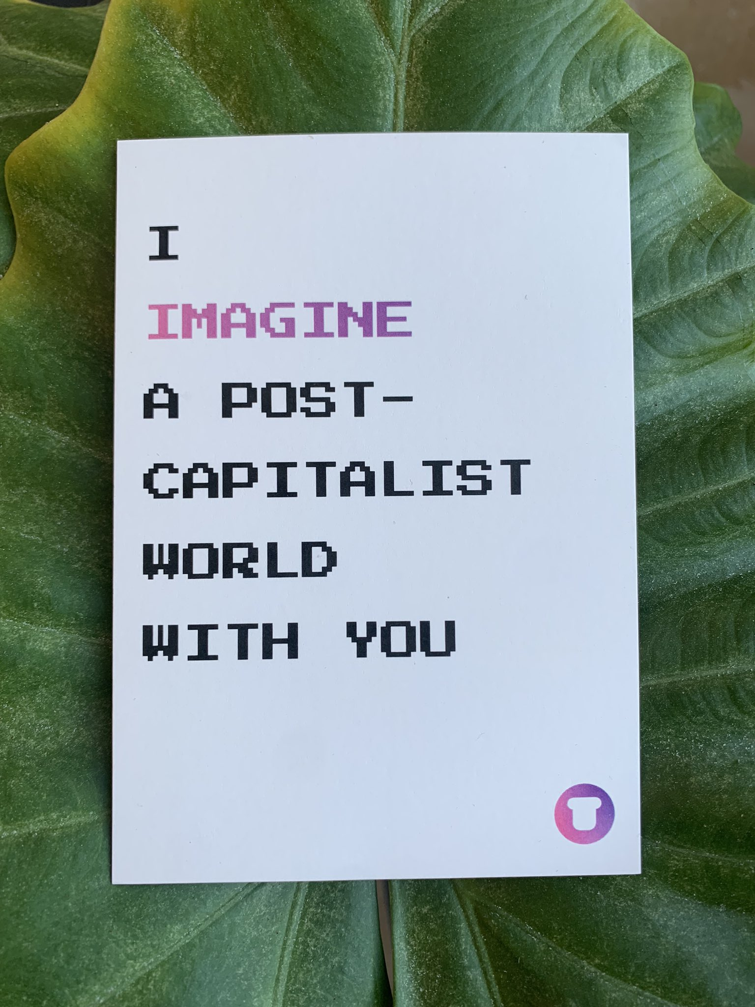 A postcard to write to your post-capitalist lover.